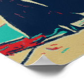 Cannes Côte d'Azur La Croisette Illust France Pos Poster (Ecke)