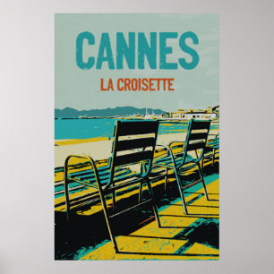 Cannes Côte d'Azur La Croisette Illust Frankreich Poster