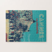 Cannes Côte d'Azur La Croisette Illust Frankreich Puzzle (Horizontal)