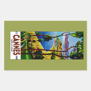 Cannes - Côte d'Azur Rechteckiger Aufkleber