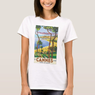 Cannes Cote D'Azur Vintage Reiseposter T-Shirt