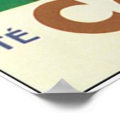 Cannes Cote D'Azur Vintage Travel Poster (Ecke)