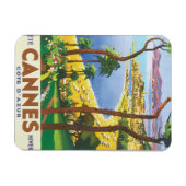 Cannes Cote D'Azur Vintage Travel Poster Magnet (Horizontal)