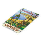 Cannes Cote D'Azur Vintage Travel Poster Magnet (Linke Seite)