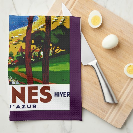 Cannes - Cote d'Azure Handtuch (Viertel Falte)