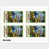 Cannes - Cote d'Azure Rechteckiger Aufkleber (Blatt)