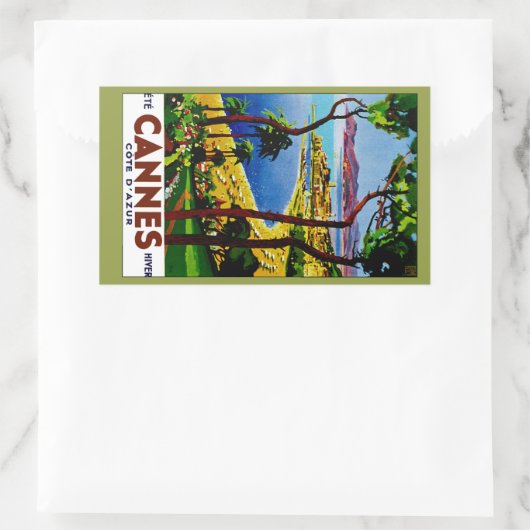 Cannes - Cote d'Azure Rechteckiger Aufkleber (Tasche)