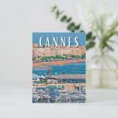 CANNES Foto Vintage Postkarte (Stehend Vorderseite)