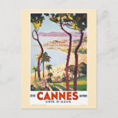 Cannes France Vintag Côte d'Azur Postkarte (Vorderseite)