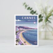Cannes France Vintag Postkarte (Stehend Vorderseite)