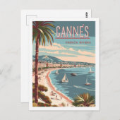 Cannes France Vintag Postkarte (Vorne/Hinten)