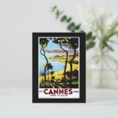 Cannes, France Vintage Travel Postkarte (Stehend Vorderseite)