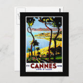 Cannes, France Vintage Travel Postkarte (Vorne/Hinten)