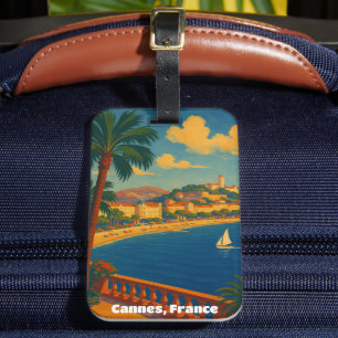 Cannes Frankreich Côte d'Azur Vintag Gepäckanhänger