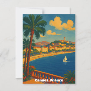 Cannes Frankreich Côte d'Azur Vintag Postkarte