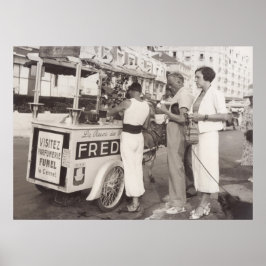 Cannes, Frankreich in den 1930ern Poster