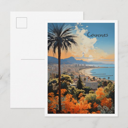 Cannes Frankreich Reise Ästhetik Postkarte (Vorne/Hinten)