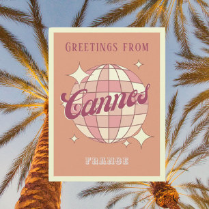 Cannes Frankreich Retro-Vintage-Party-Postkarte Postkarte