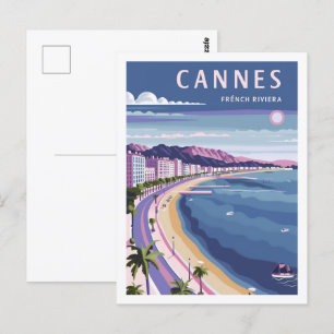Cannes Frankreich Vintage Berühmter Reiseort Postkarte