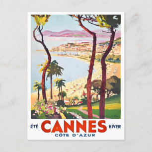 Cannes Frankreich Vintage-Reise Postkarte