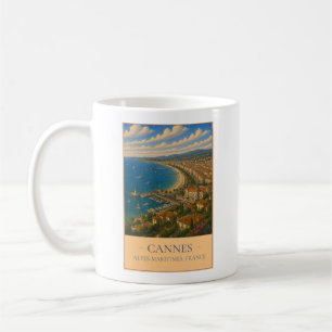 Cannes, Frankreich – Vintage-Reisebecher Kaffeetasse