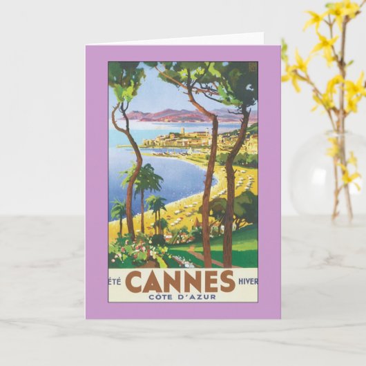 Cannes Landscap Greeting Card Karte (Gelbe Blume)