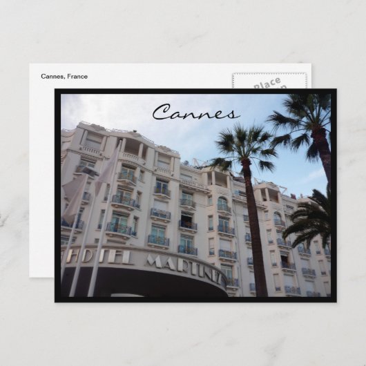 Cannes martinez postkarte (Vorne/Hinten)