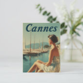 Cannes Vintag Postkarte (Stehend Vorderseite)
