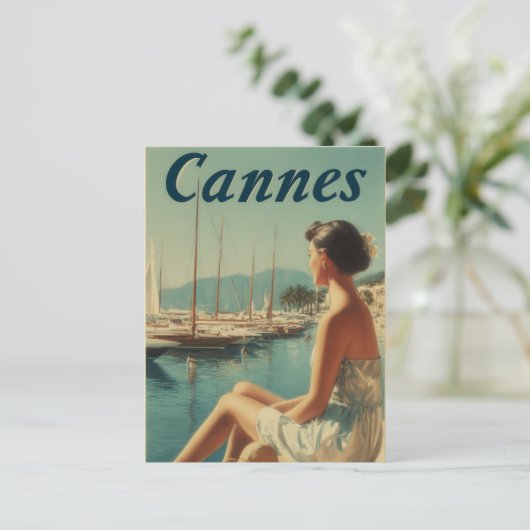 Cannes Vintag Postkarte (Stehend Vorderseite)
