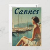 Cannes Vintag Postkarte (Vorne/Hinten)
