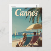 Cannes Vintag Postkarte (Vorne/Hinten)
