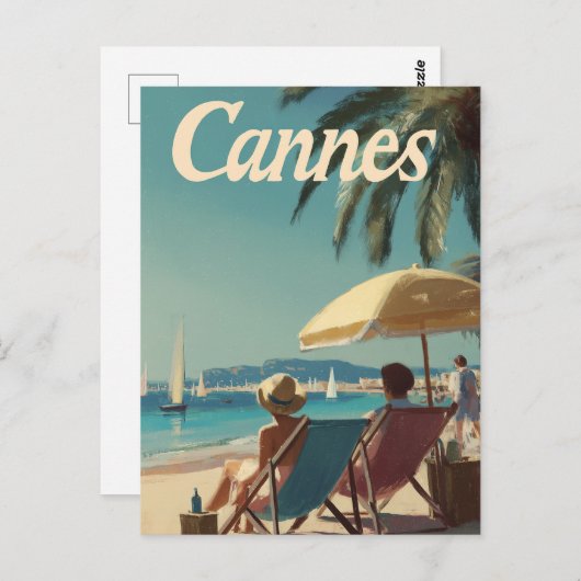 Cannes Vintag Postkarte (Vorne/Hinten)