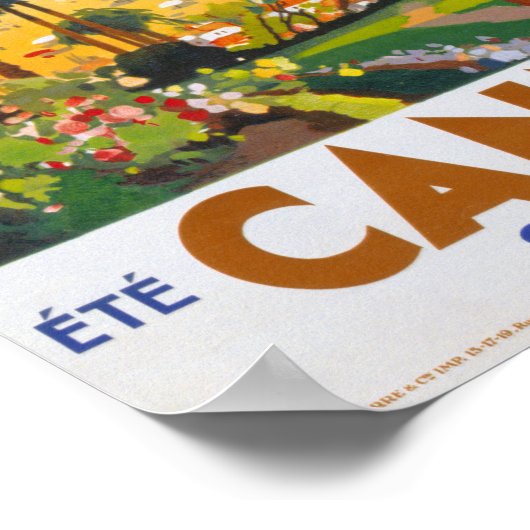 Cannes Vintage Travel Poster (Ecke)