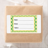 Canning and Food Storage Labels Gelbe grüne Rahmen (Insitu)