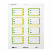 Canning and Food Storage Labels Gelbe grüne Rahmen (Vorne)