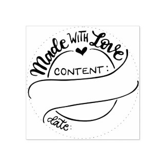 Canning Briefmarke - Made with Liebe - Gummi Brief Gummistempel