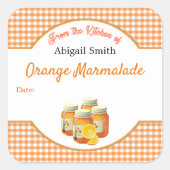 Canning Citrus Orange Square Sticker (Vorderseite)