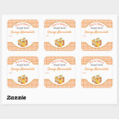 Canning Citrus Orange Square Sticker (Blatt)