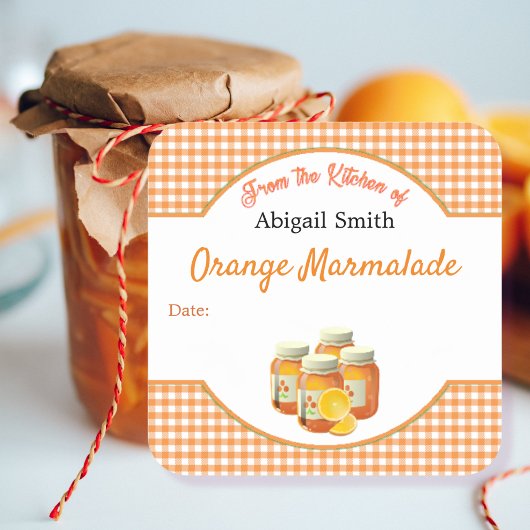 Canning Citrus Orange Square Sticker