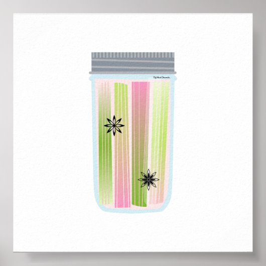 Canning Food - Picked Rhubarb Poster (Vorne)