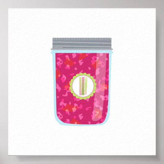 Canning Food - Rhubarb Jam Poster (Vorne)