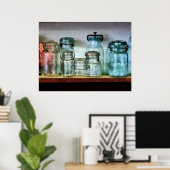 Canning Jars on Shelf Poster (Heimbüro)
