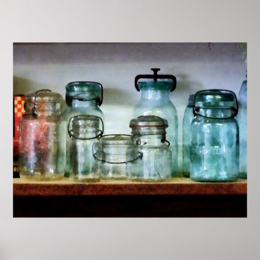 Canning Jars on Shelf Poster (Vorne)