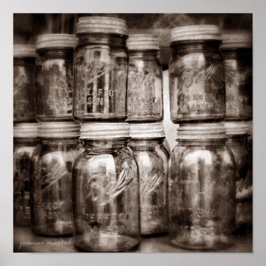 Canning Jars Square Print Poster (Vorne)