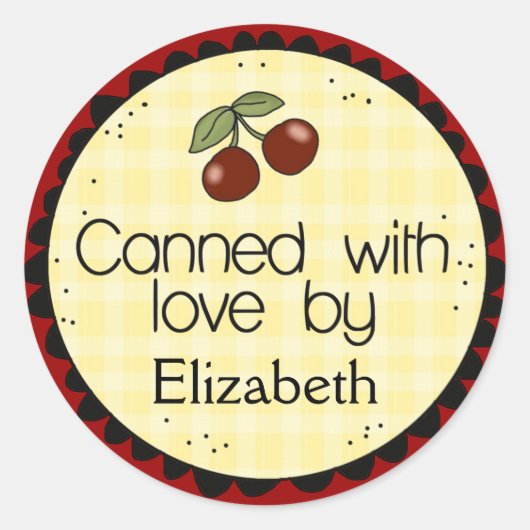 Canning Label - SRF Runder Aufkleber (Vorderseite)