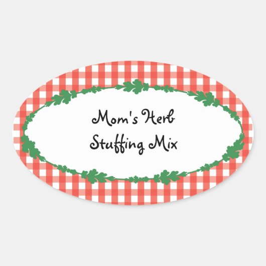 Canning Labels Ovaler Aufkleber (Vorderseite)