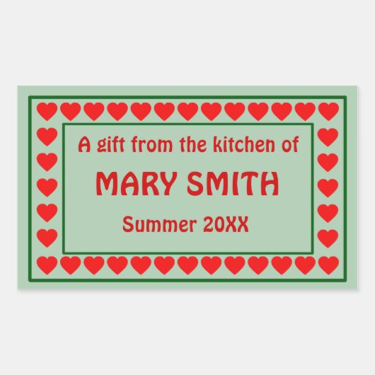 Canning, Preservation, Jarring Labels to Customiza Rechteckiger Aufkleber (Vorderseite)