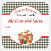 Canning Salsa Veggies Square Sticker (Vorderseite)