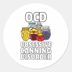 Canning Season Gift Jar Pickling Gardener _1 Runder Aufkleber