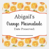 Canning Sticker Orange Frucht (Vorderseite)